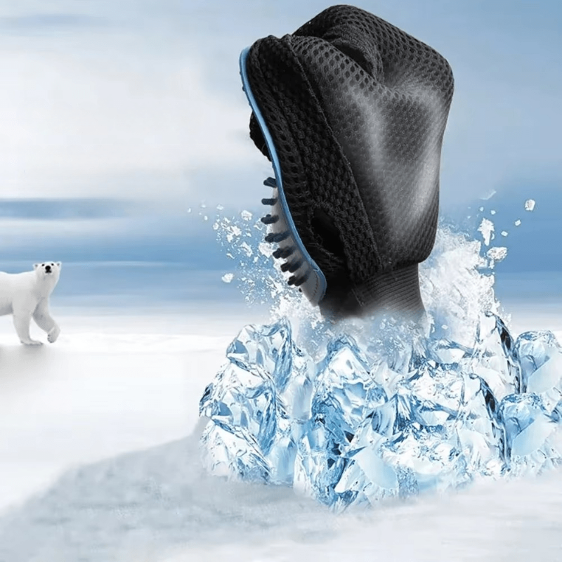 Magic Brush Pro grooming_gloves left  blue Steam Pet Grooming Brush – Deshedding Tool for Cats & Dogs